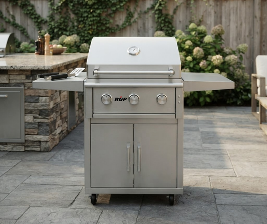 25" 3 Freestanding Main Burners w/ LED knob light - Gas Grill