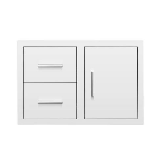 BGP DOUBLE DRAWER/DOOR COMBO 33X22 - Enclosed