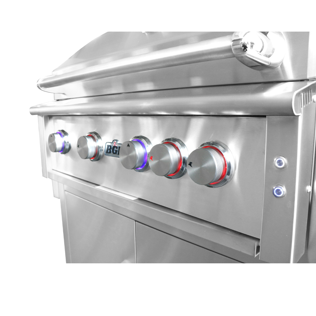 32" 4 Main Burners w/back burner & LED knob light - Gas Grill