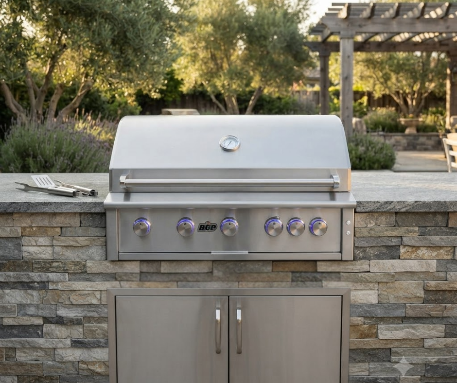 40" Built-In Stainless Steel Gas Grill