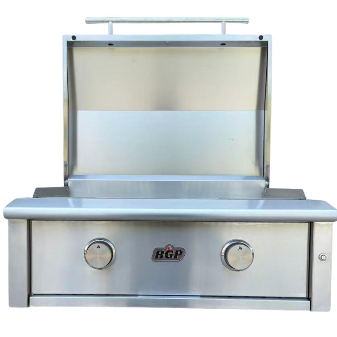 30" Built-In Griddle - HINGED LID 304SS