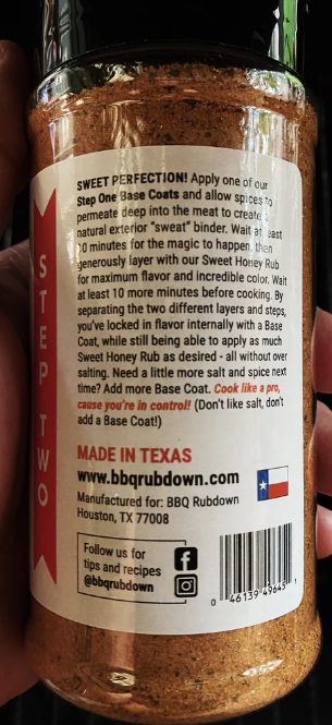BBQ Rubdown Sweet Honey Rub