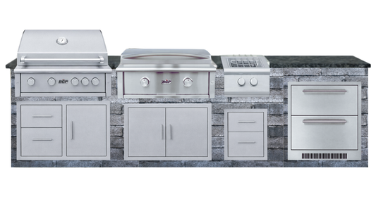 10'6x36x28 Floor Display Outdoor Kitchen Island