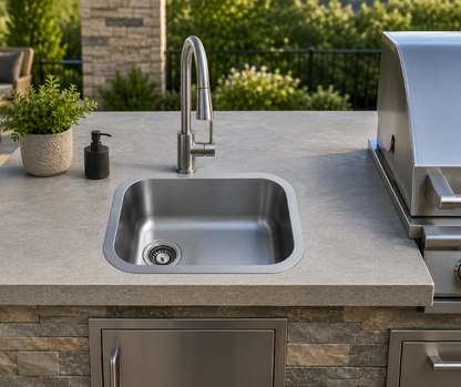18x15 Stainless Steel Offset Sink