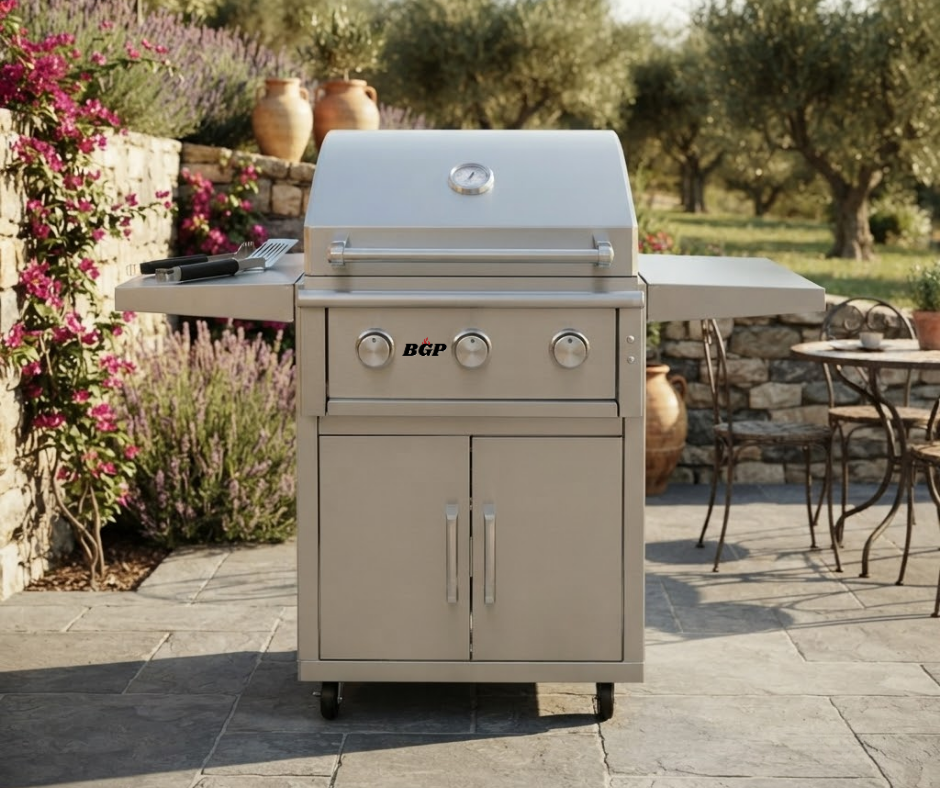 25" 3 Freestanding Main Burners w/ LED knob light - Gas Grill