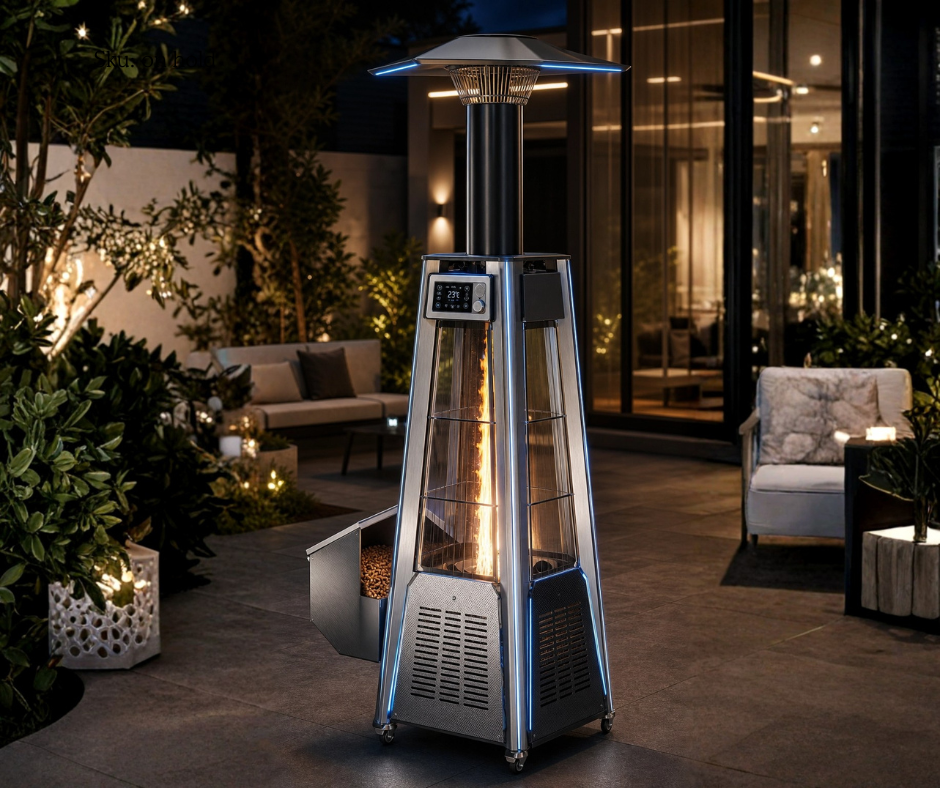 Patio pellet heater