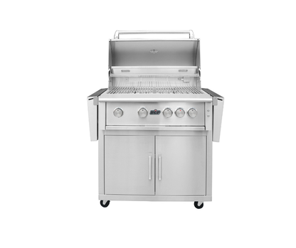 32" 4 Freestanding Main Burners w/back burner & LED knob light  - Gas Grill