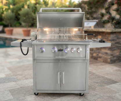 32" 4 Freestanding Main Burners w/back burner & LED knob light  - Gas Grill