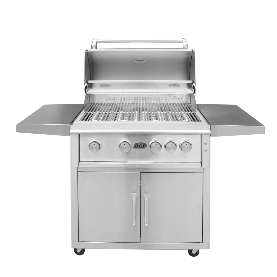 32" 4 Freestanding Main Burners w/back burner & LED knob light  - Gas Grill