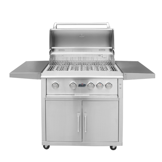 32" 4 Freestanding Main Burners w/back burner & LED knob light  - Gas Grill