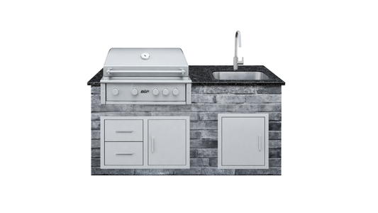 5'1x36x28 Floor Display Outdoor Kitchen Island