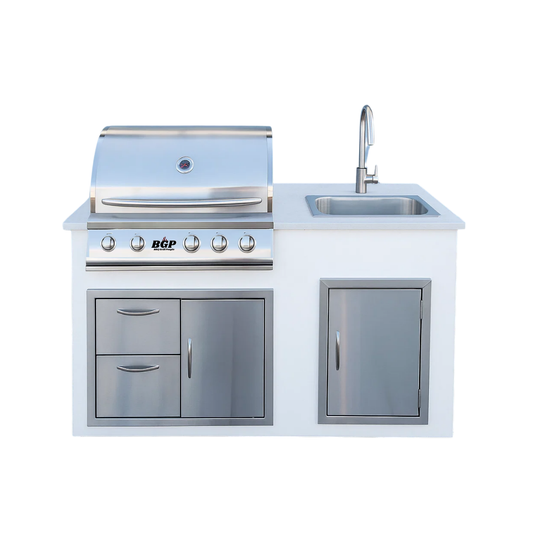 Island Dimensions: 5'1"L x 36"H x 28"D