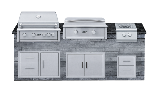 7'7x36x28 Floor Display Outdoor Kitchen Island