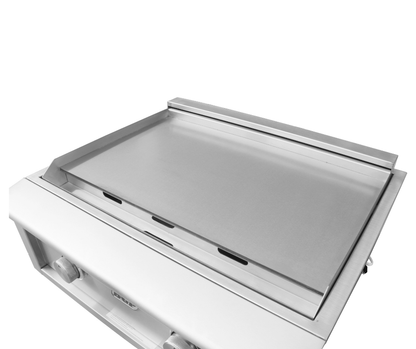 30" Built-In Stainless Steel Griddle - Detachable Lid