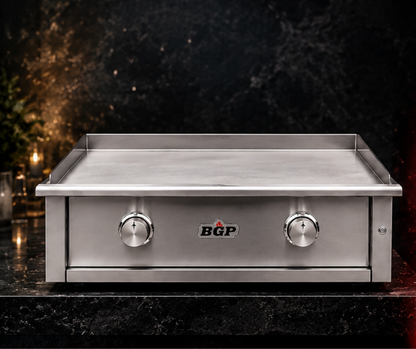 30" Built-In Stainless Steel Griddle - Detachable Lid