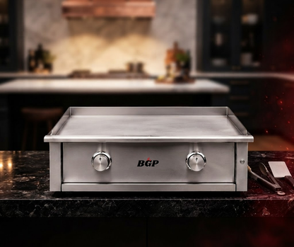 30" Built-In Stainless Steel Griddle - Detachable Lid