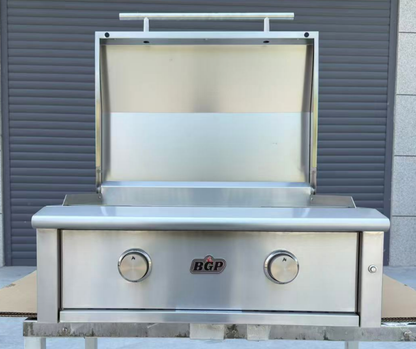 30" Built-In Stainless Steel Griddle - Hinged Lid